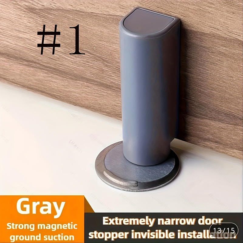Magnetic Catch Door - ตัวกั้นประตูแม่เหล็กแรงสูง ฐานสแตนเลส ป้องกันประตูกระแทก ติดตั้งได้ทั้งผนังและพื้น ปิดประตูเงียบสำหรับบ้าน