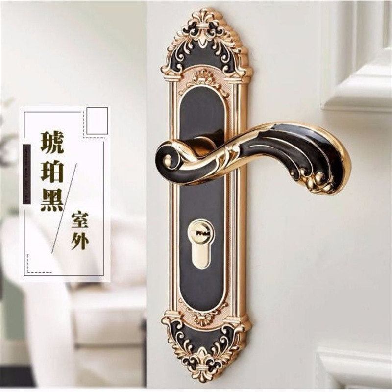 Furniture Hardware Locks - มือจับประตูแบบยุโรป ดีไซน์หรูหรา ป้องกันการโจรกรรม สำหรับประตูภายในบ้านและประตูรั้ว อุปกรณ์ฮาร์ดแวร์เฟอร์นิเจอร์