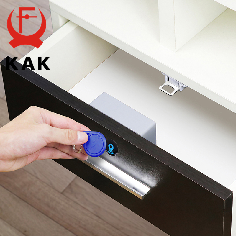 Furniture Hardware Fitting - KAK ล็อคอิเล็กทรอนิกส์ Locker RFID ตู้ล็อคที่มองไม่เห็นเซ็นเซอร์ล็อคซ่อนลิ้นชักล็อค Keyless