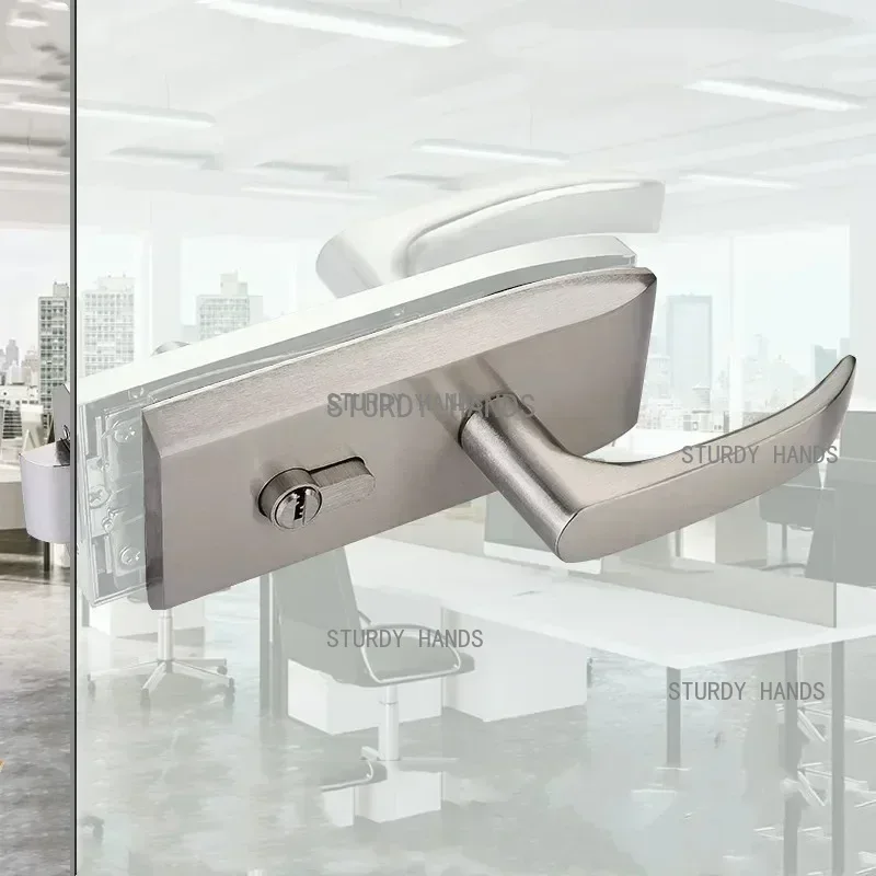 Furniture Hardware Fitting - สํานักงานประตูกระจกล็อคห้องน้ําสแตนเลสประตูล็อคห้องนอนระเบียงประตูกระจก Lockset Home Security ฮาร์ดแวร์