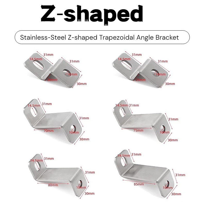 Corner Bracket Angle - ขาเหล็กยึดมุมรูปตัว Z หนา 3 มม. ทำจากสแตนเลส
