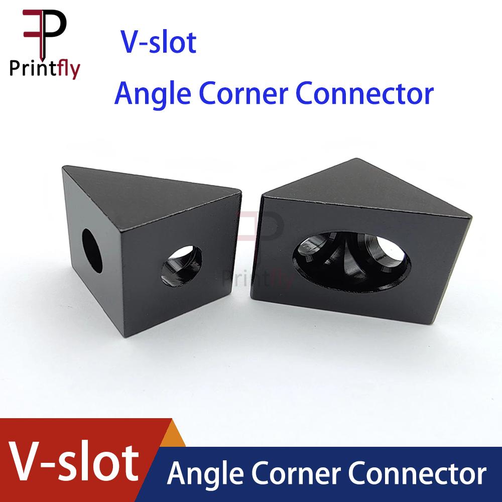 Corner Bracket Angle - V-Slot สีดำตัวเชื่อมมุมมุม90องศามุมสำหรับ Openbuilds Cnc Mill 3d