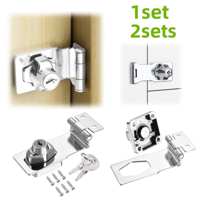 Furniture Hardware Locks - 1/2 ชุดล็อคความปลอดภัยเฟอร์นิเจอร์สไตล์ลูกบิด เหมาะสําหรับตู้ ล็อคลิ้นชัก อุปกรณ์ฮาร์ดแวร์พร้อมกุญแจและสกรู