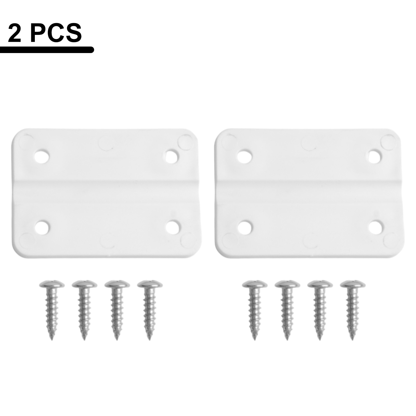 Furniture Hardware Replacement - ชุดเปลี่ยนบานพับพลาสติก 2 ชิ้น พร้อมชุดสกรูสแตนเลส สำหรับบานพับกล่องเก็บความร้อน สกรูพับ