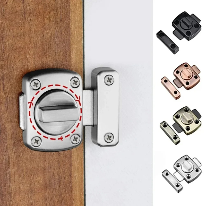 Furniture Sliding Door Hardware - สลักประตูโลหะหล่อป้องกันการโจรกรรม | หัวเข็มขัดล็อคมุมขวา-ห้องน้ํา/ประตูบานเลื่อน/ห้องน้ํา | Heavy Duty