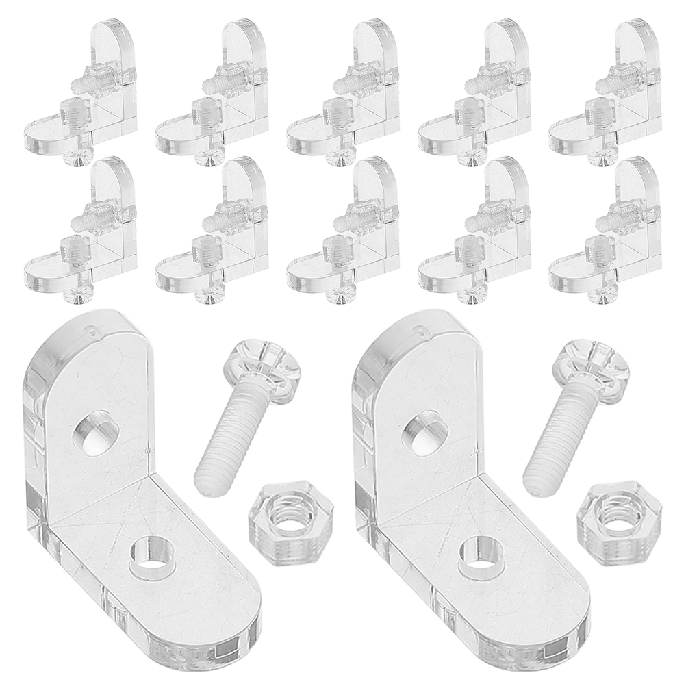 Corner Bracket Angle - ขายึดอะคริลิคใสรูปตัว L จำนวน 15 ชิ้น สำหรับกล่องโชว์สินค้า
