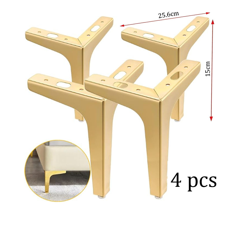 Furniture Hardware Replacement - ขาโซฟาโลหะทรงสามเหลี่ยมทันสมัย 4 ชิ้น ขาเฟอร์นิเจอร์สำหรับเปลี่ยน DIY อุปกรณ์เสริมขาตั้งสำหรับตู้