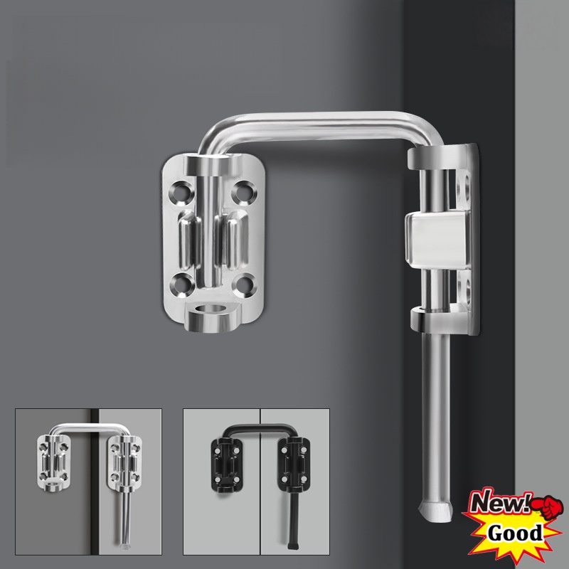 Furniture Sliding Door Hardware - ตัวล็อคประตูบานเลื่อนรูปตัวยูสำหรับลานบ้าน, ตัวล็อคประตูแบบ 90/180 องศา, ตัวล็อคประตูแบบสลักทำจากโลหะผสมสังกะสี, ตัวล็อคกันขโมยพร้อมสกรู