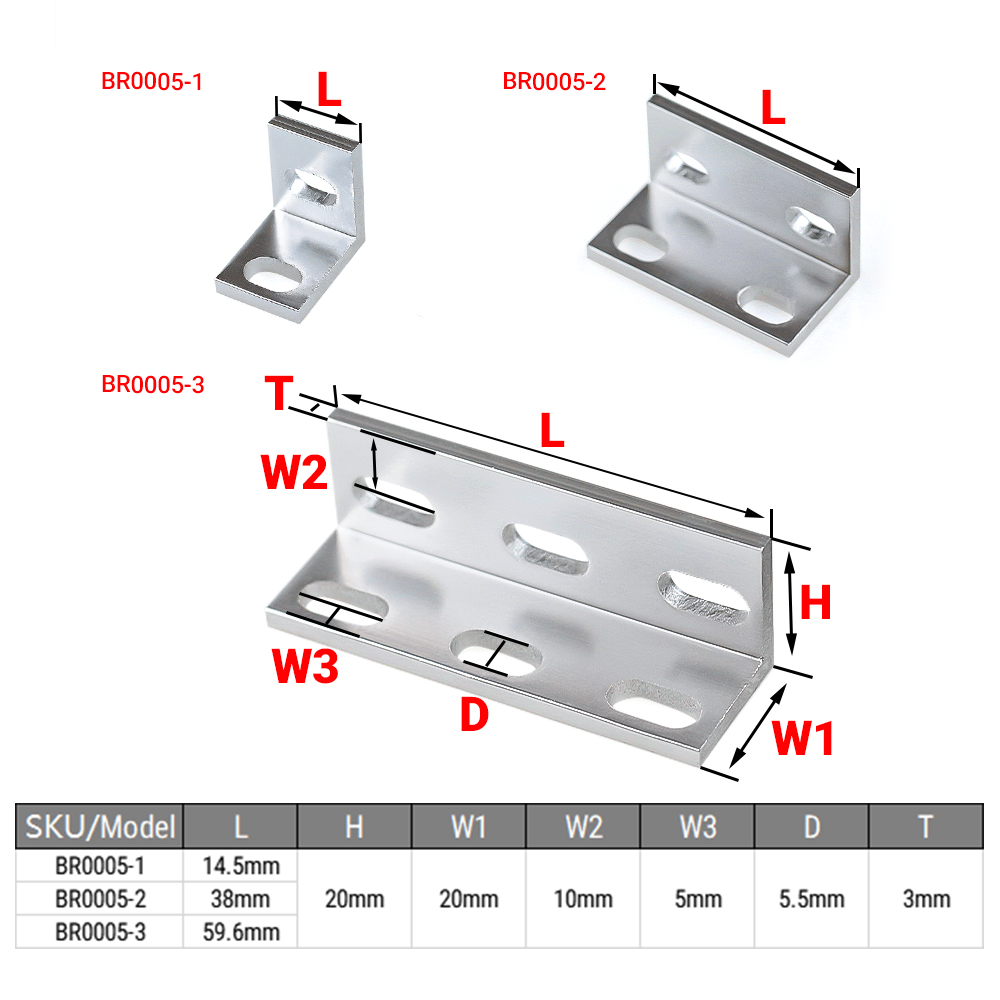8 ชิ้น/ล็อตเดี่ยว/คู่/Triple U - Corner Bracket Angle บทวิจารณ์และราคา