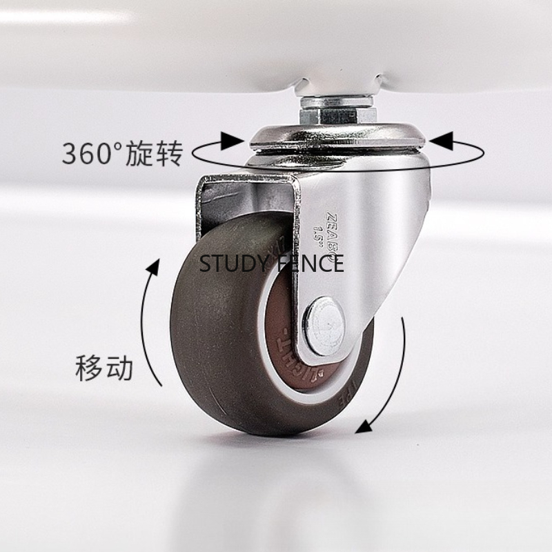 4pcs เงียบยางล้อหมุนยางล้อเลื่ - Used Furniture Hardware บทวิจารณ์และราคา