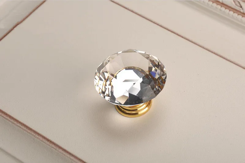 มือจับตู้คริสตัลสีทอง มือจับกร - Furniture Hardware Knobs บทวิจารณ์และราคา