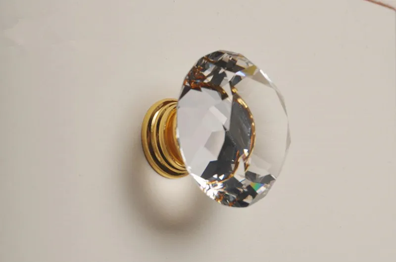 มือจับตู้คริสตัลสีทอง มือจับกร - Furniture Hardware Knobs บทวิจารณ์และราคา