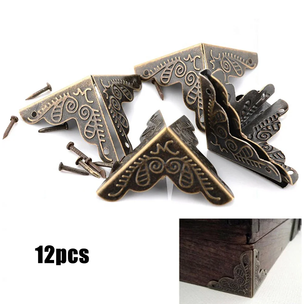 12 ชิ้นโบราณป้องกันมุมเครื่องป - Corner Bracket Angle บทวิจารณ์และราคา