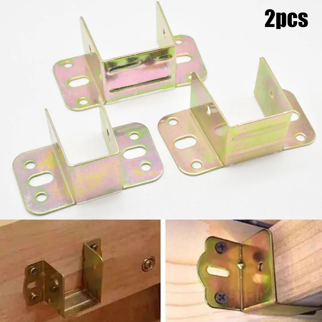 2pcs U รูปโลหะวงเล็บเตียงเตียง - Furniture Hardware For Bed บทวิจารณ์และราคา