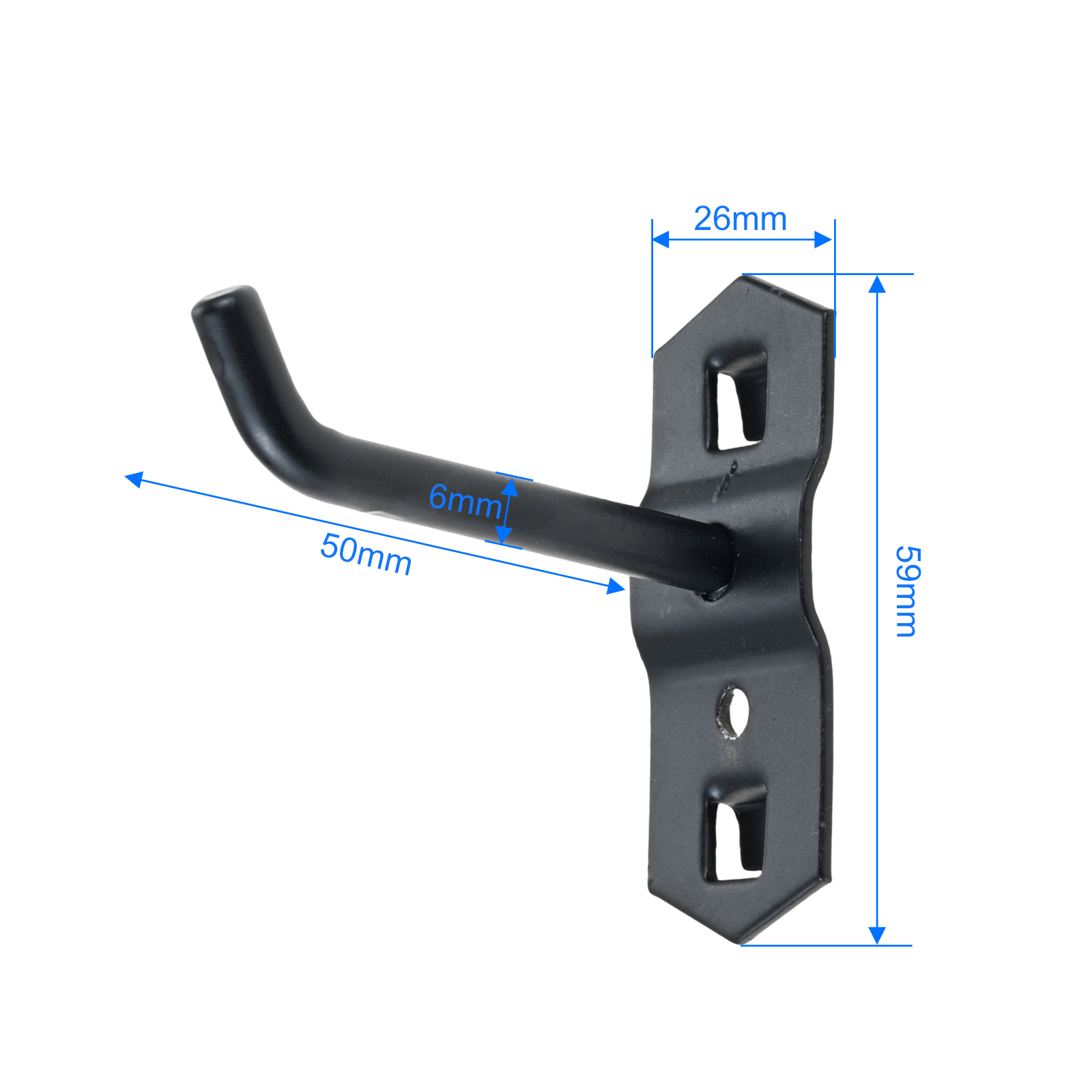 ตะขอแขวนผนังแบบรู 50 มม. สีดำ  - Furniture Hardware Fitting บทวิจารณ์และราคา