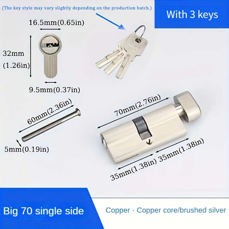 1 ชิ้น ลูกบิดล็อคมาตรฐานยุโรป  - Furniture Sliding Door Hardware บทวิจารณ์และราคา