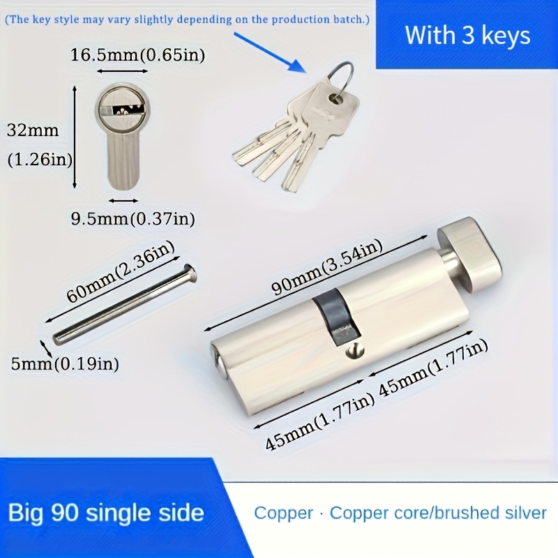 1 ชิ้น ลูกบิดล็อคมาตรฐานยุโรป  - Furniture Sliding Door Hardware บทวิจารณ์และราคา