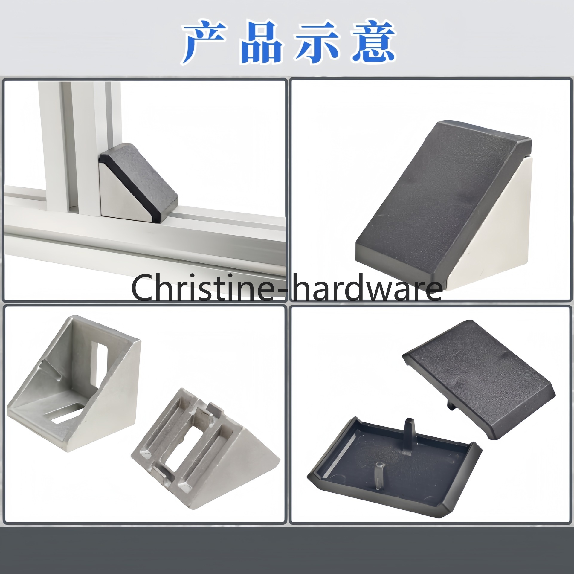 ข้อต่อมุมอะลูมิเนียมสีดำ 10 ชิ - Corner Bracket Angle บทวิจารณ์และราคา