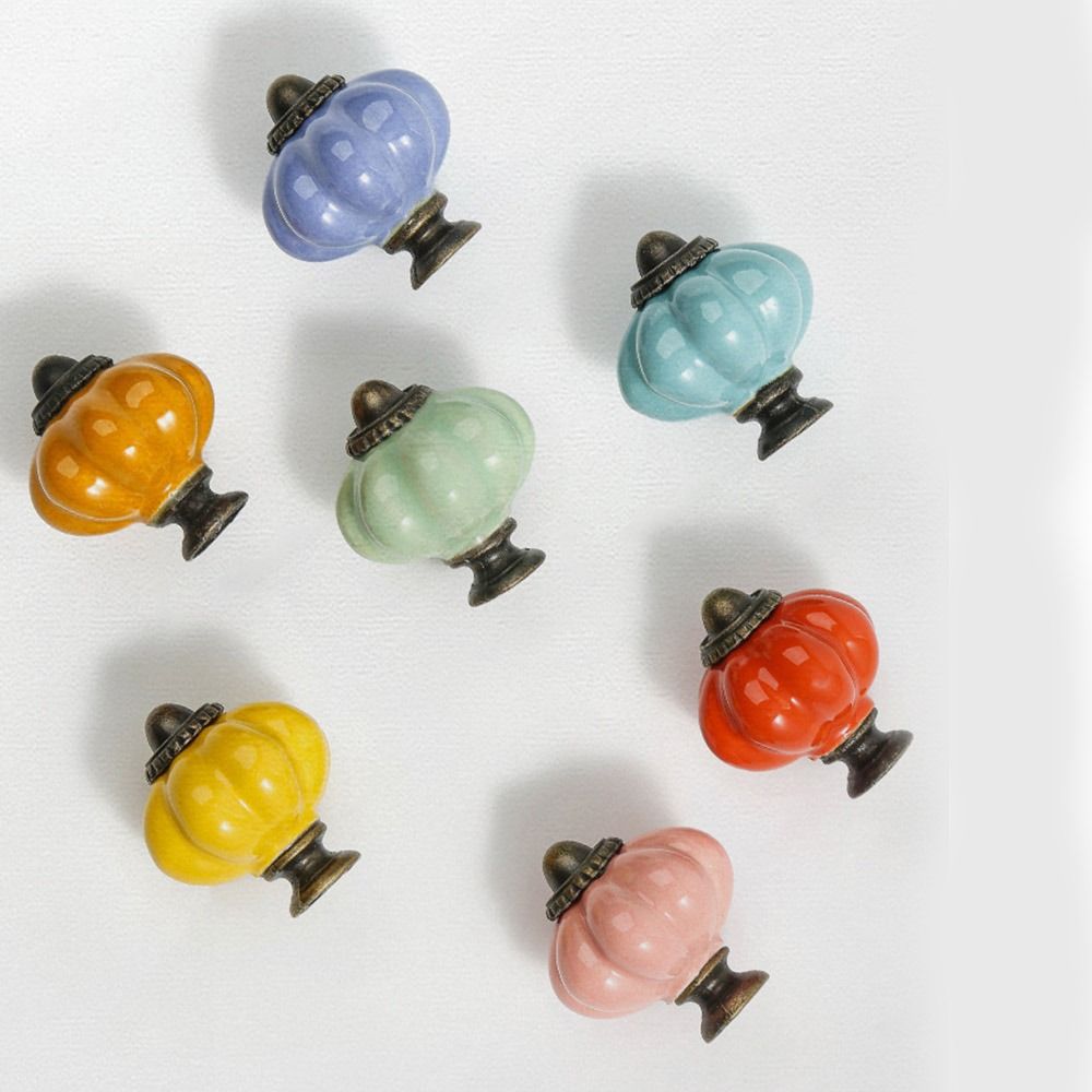 มือจับเซรามิกรูปฟักทองแบบรูเดี - Furniture Hardware Knobs บทวิจารณ์และราคา